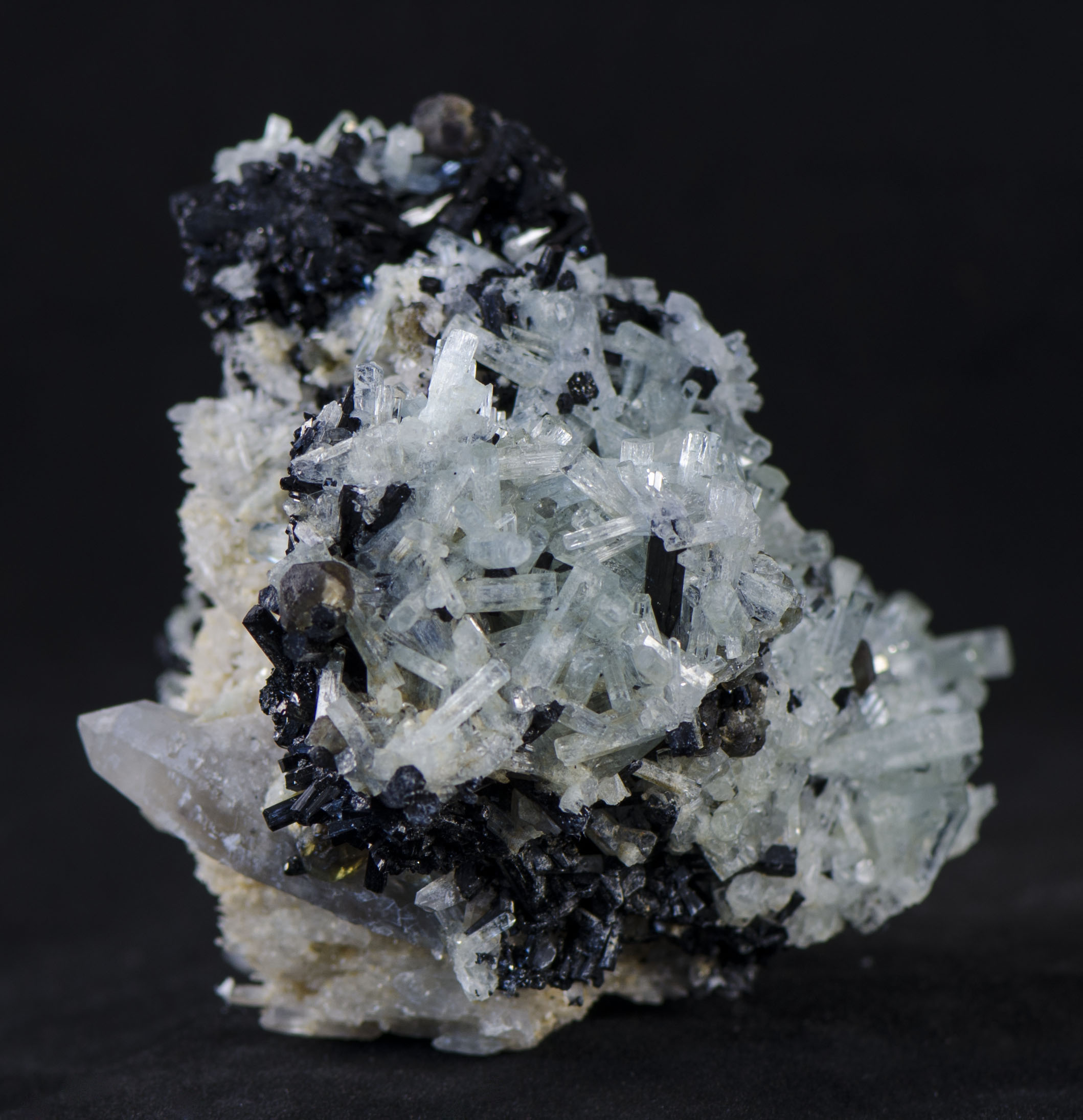 Large Aquamarine Schorl Fluorite